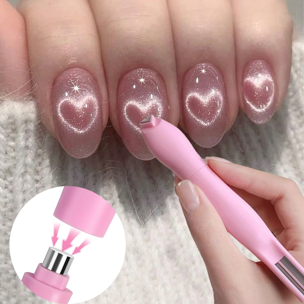 3-в-1 Новый Love Argyle Cat Eye Магнит для ногтей 3D Сердце Стеклянная бусина Змеевидный дизайн ногтей Магнитный для DIY Гель Полировка Магнитные инструменты