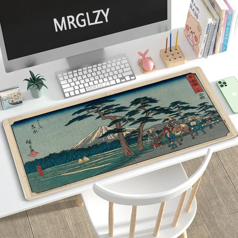 Фото Giant Waves Mouse Pad Large Japanese-style Mouse Pads Company MouseMat Art Carpet Rugs Gamer Ukiyo-e Keyboard for Laptop 900X400 №4