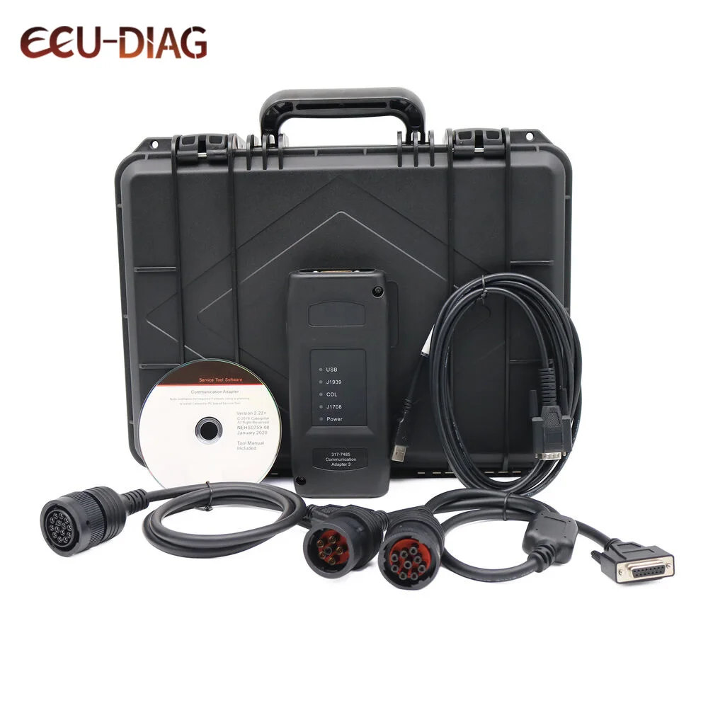 317-7485 Адаптер CAT ET3 с USB WIFI 2019C Программное обеспечение для диагностического инструмента Caterpillar Heavy Duty Truck Excavator CAT3 Инструмент для ремонта автомобилей