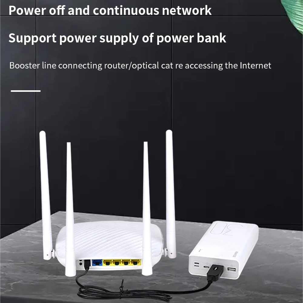Фото TISHRIC USB DC 5 В до 12 В 9 В Кабель питания для маршрута WIFI Преобразователь Провод USB Boost Модуль Адаптер 2,1x5,5 мм через Powerbank №4