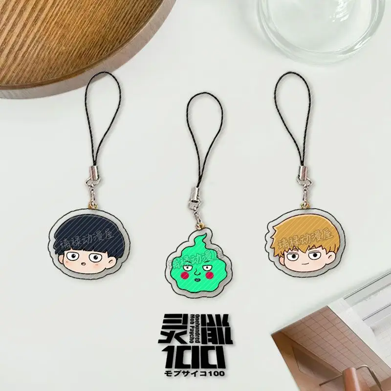 Reigen Arataka Kageyama Shigeo Ekubo аниме телефонная цепочка мобильный психоканат шнурок мультяшный акриловый кулон коллекционные Мультяшные товары