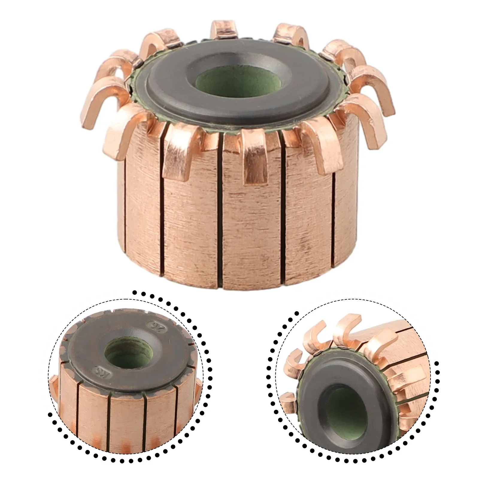 Коммутатор двигателя 12P 23X8X17(18) мм CHY-3389-12 Зубья Медный крючок Тип коммутатора электродвигателя Электроинструменты Аксессуары