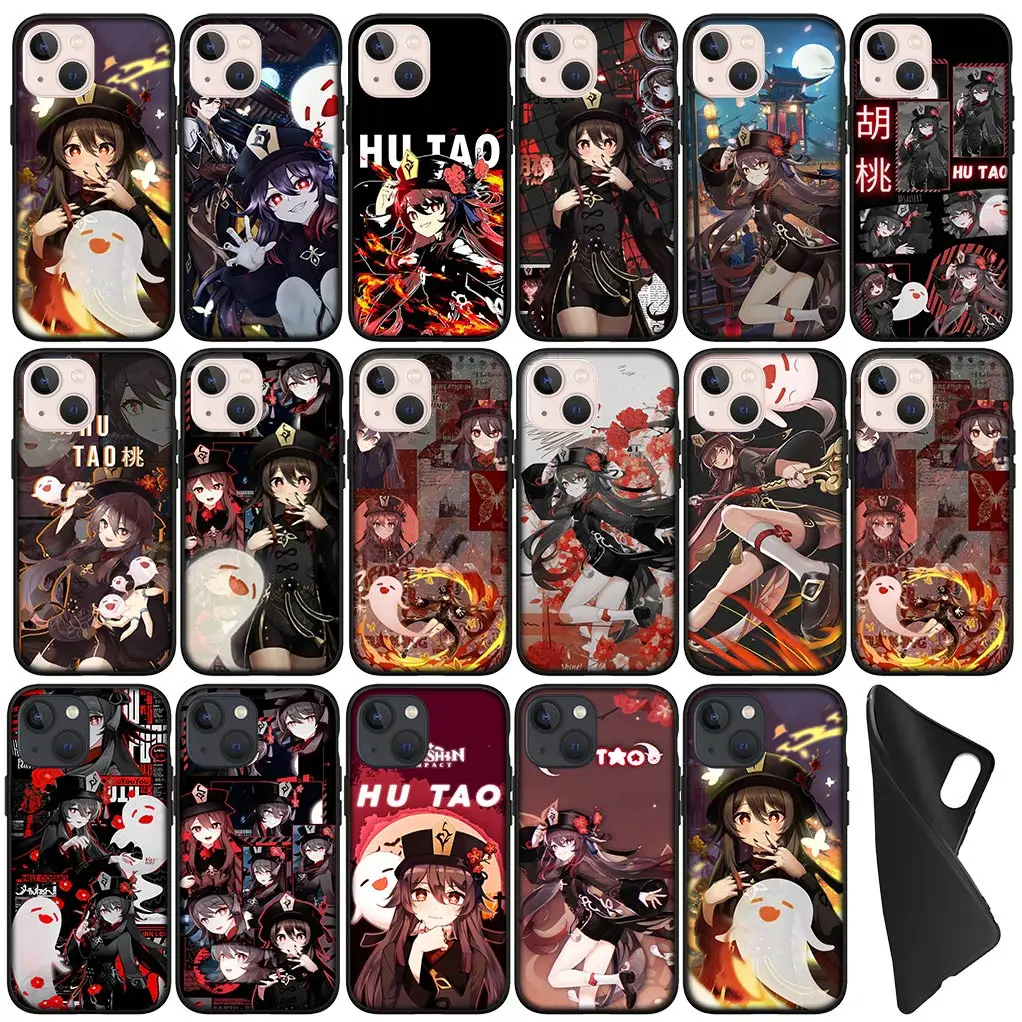 Мягкий чехол Genshin HuTao Impact Funda для Apple iPhone 11 16 Pro XS Max X XR 6 7 8 6S Plus + SE 2022 8 + чехол для телефона
