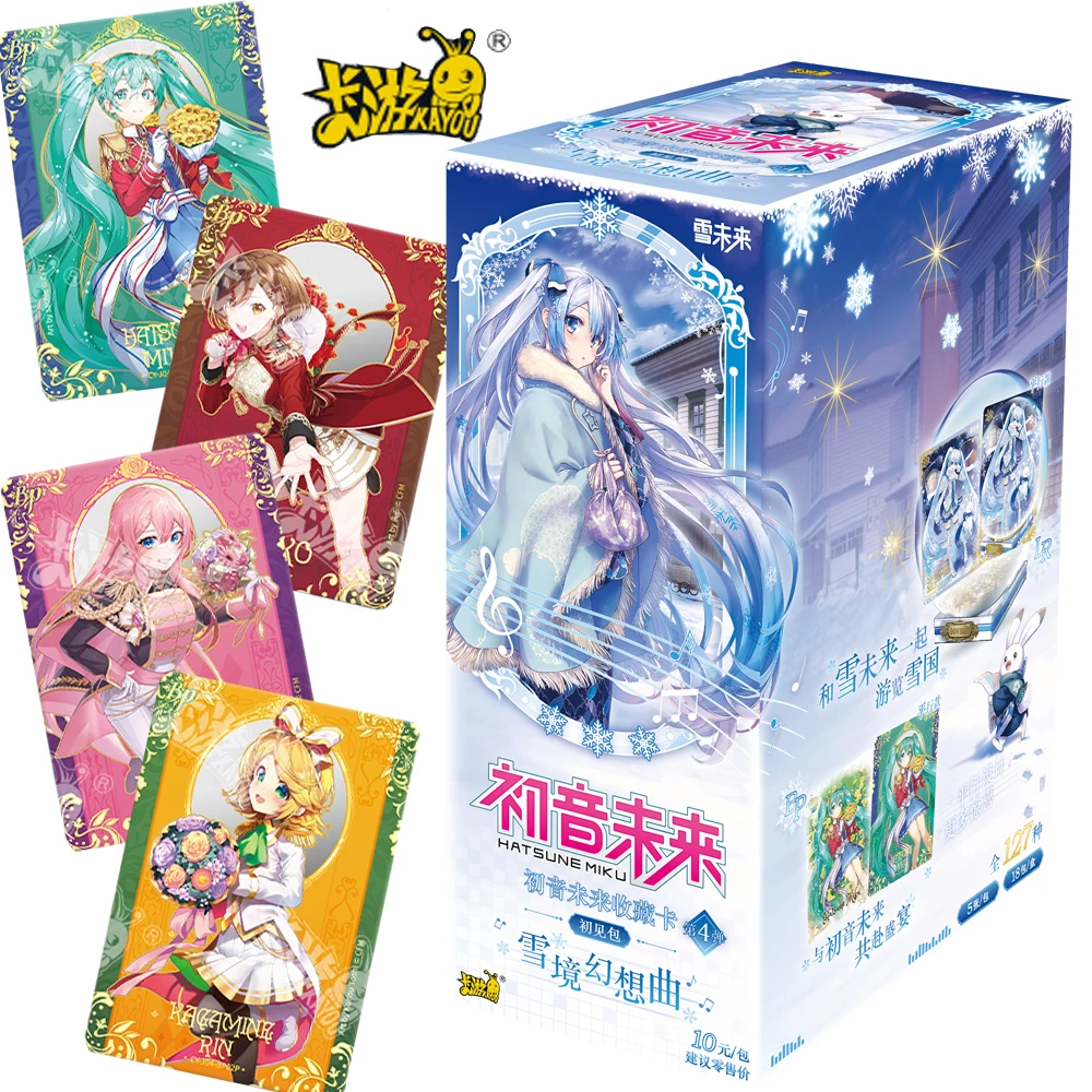 Коллекционные карты KAYOU Hatsune Miku, восстановленные японские виртуальные песни, оригинальные красочные музыкальные плавные световые карты, игрушки, подарки