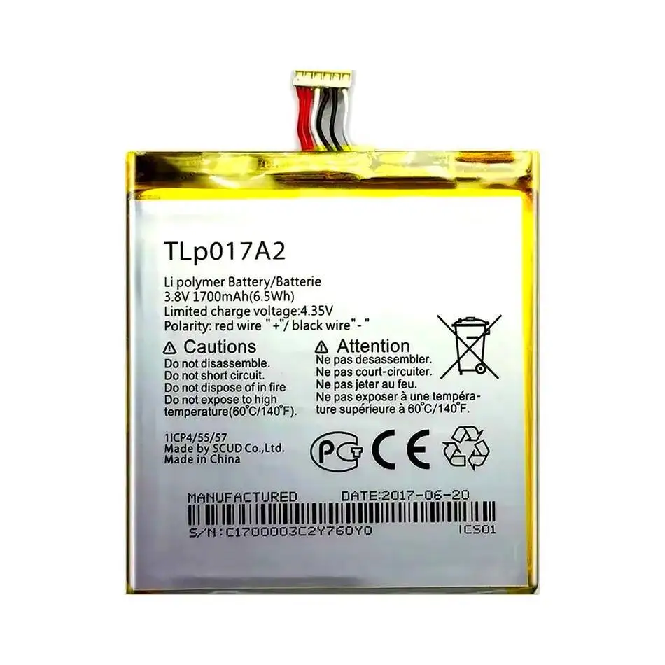 Фото Аккумулятор мобильного телефона Tlp017a1 Tlp017a2 1700 мАч для Alcatel One Touch Idol Mini OT-6012A OT-6012E OT-6012W OT 6012A 6012E 6012W №2