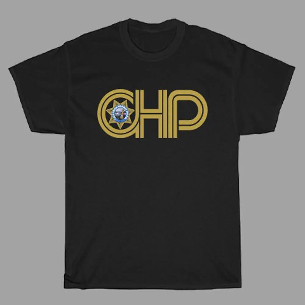 Мужская черная футболка CHP California с принтом «дорожный патруль», размеры от S до 3XL
