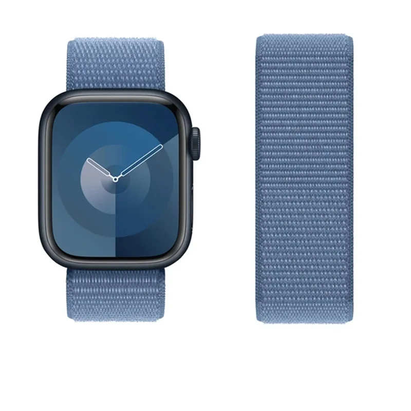 Фото Ремешок нейлоновый для Apple Watch Band 44 мм 40 мм 45 мм 41 мм 42 мм 38/45 мм, спортивный браслет для iwatch Series 9 8 7 se 6 5 3 Ultra 2 49 мм №3