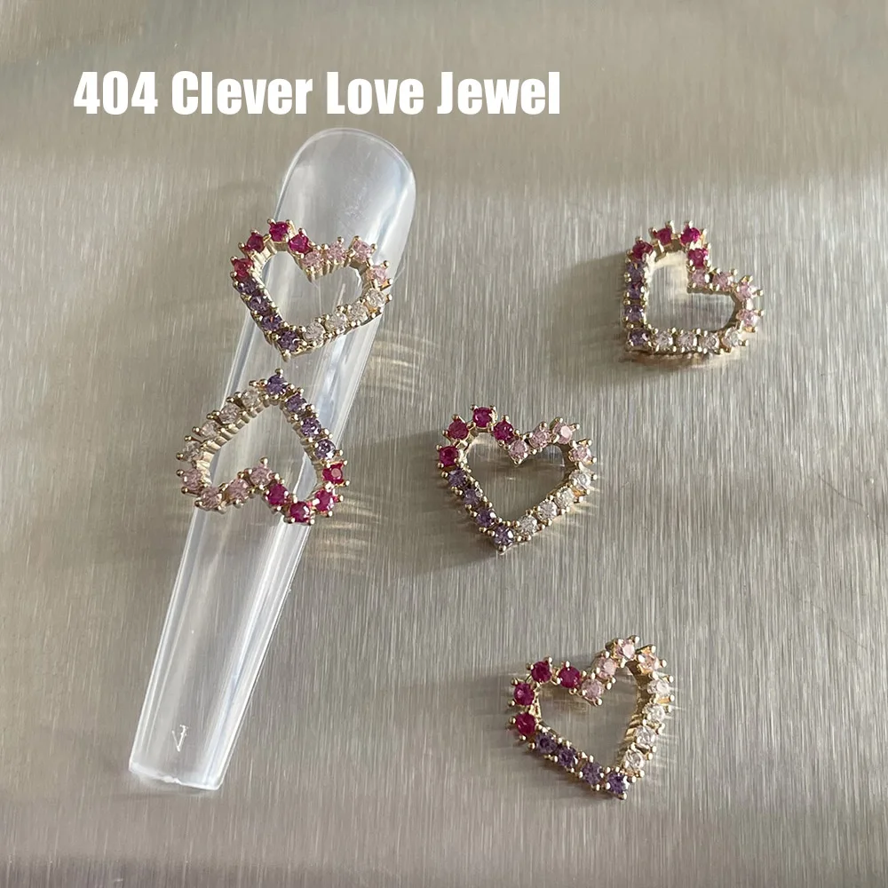-Clever Love - полые красочные подвески в форме сердца с кристаллами циркона, белые, розовые, фиолетовые, инкрустированные бриллиантами пиона, ювелирные изделия, золотой металлический сплав 404