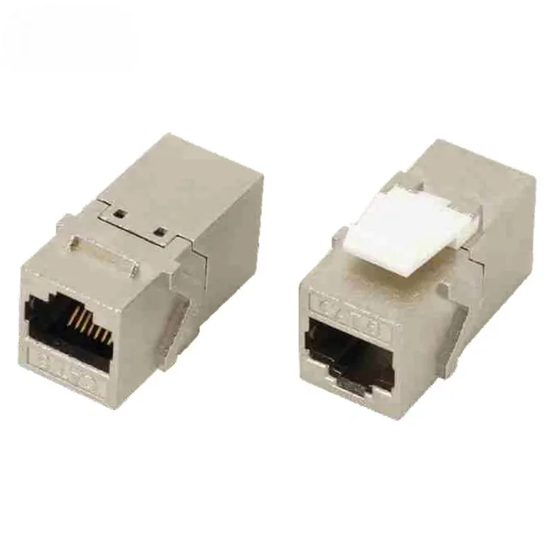 Фото Соединитель RJ45 Keystone Jack Cat6a 10G, подставка Keystone для настенной пластины и патч-панели №2