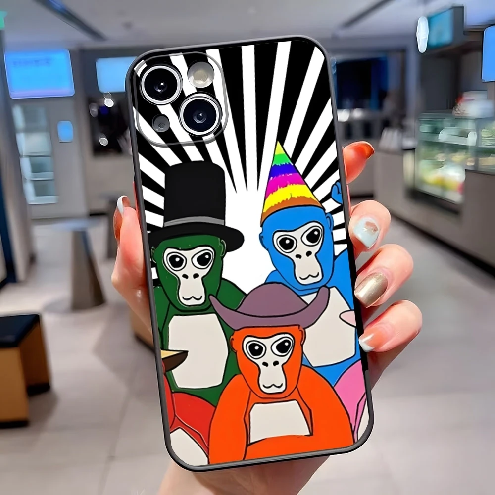 Фото Чехол для телефона Game G-Gorilla Tags, матовый для iPhone 15 Pro 14 Pro Max 13 11 12 Mini Xs X Xr 7 8 Plus Se, задняя крышка №3