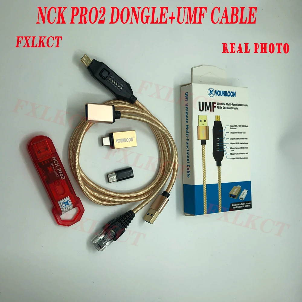 Новый ключ Nck Pro 2 (Nck + Umt) 2 в 1 + Umf All Boot Cable с SIM-картой и однолетним инструментом для активации