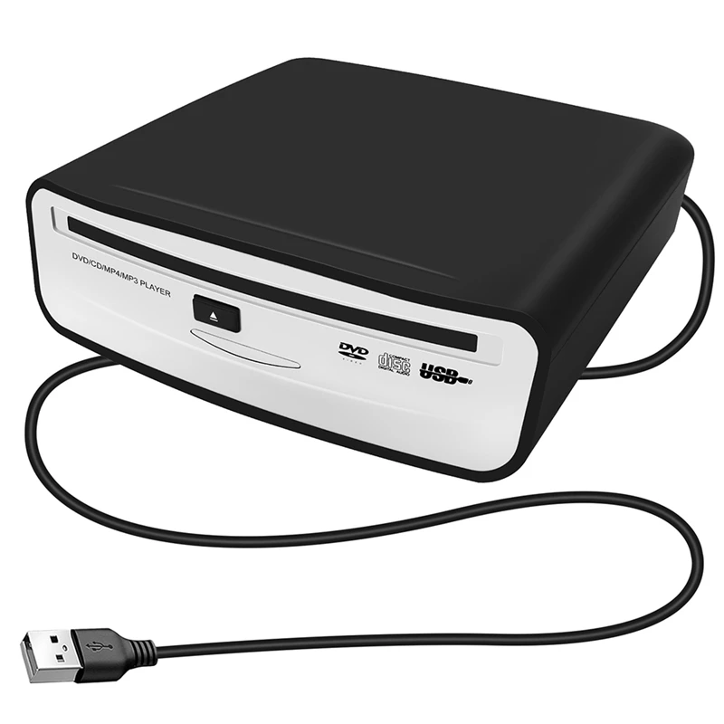 Автомагнитола 1 шт., коробка для проигрывателя CD/DVD, с USB разъемом, внешний черный стерео проигрыватель для Android