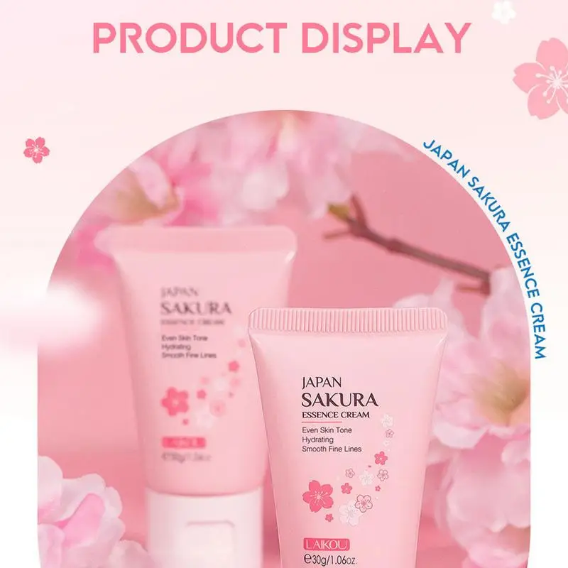 Фото Японский крем SakuraEssence CherryBlossom, крем для лица, увлажняющий, против морщин, антивозрастной, Осветляющий Уход за кожей, крем-Вишня №5