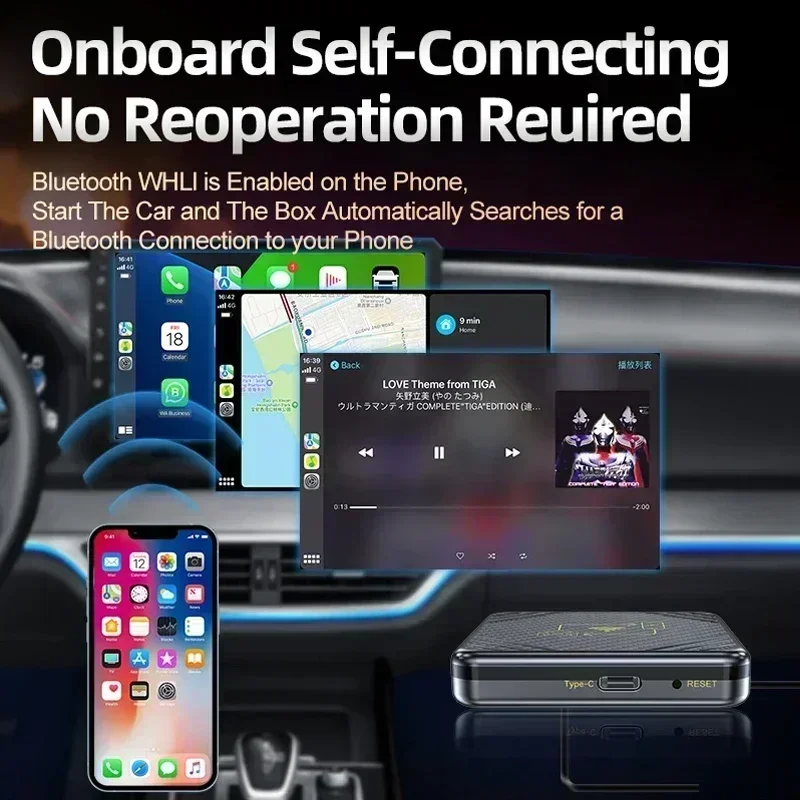 Фото Для Opel Astra Smart AI Box беспроводной адаптер CarPlay и Android Auto оригинальный автомобильный проводной Carplay на беспроводной Plug and Play BT WiFi №4