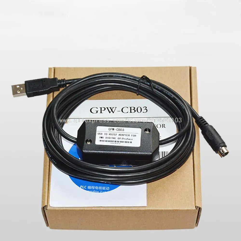 Elecalt Кабель для программирования сенсорного экрана RS232 GPW-CB02 с загрузкой интерфейса CD USB для цифровой GP/Proface Touch panel