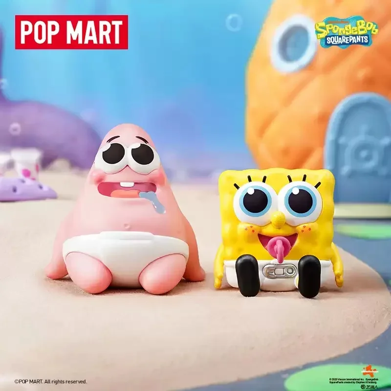 POP MART Губка Боб Best Friends Series слепая коробка игрушки Mystery Box Mistery Caixa фигурка-сюрприз милая модель подарок на день рождения