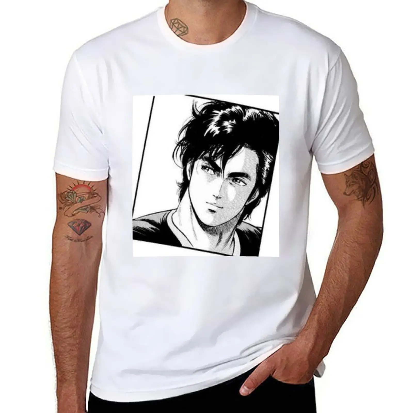 City Hunter-Ryo Saeba футболка мужские забавные мужские футболки с рисунком футболка