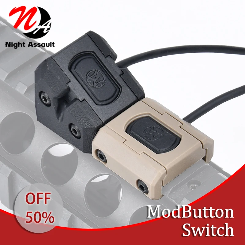 Тактическая Кнопка ModButton с рампой HRF ДЛЯ SF 2,5 мм, M300, M600, фонарик, Страйкбольное Оружие, фотопереключатель с оригинальной маркировкой