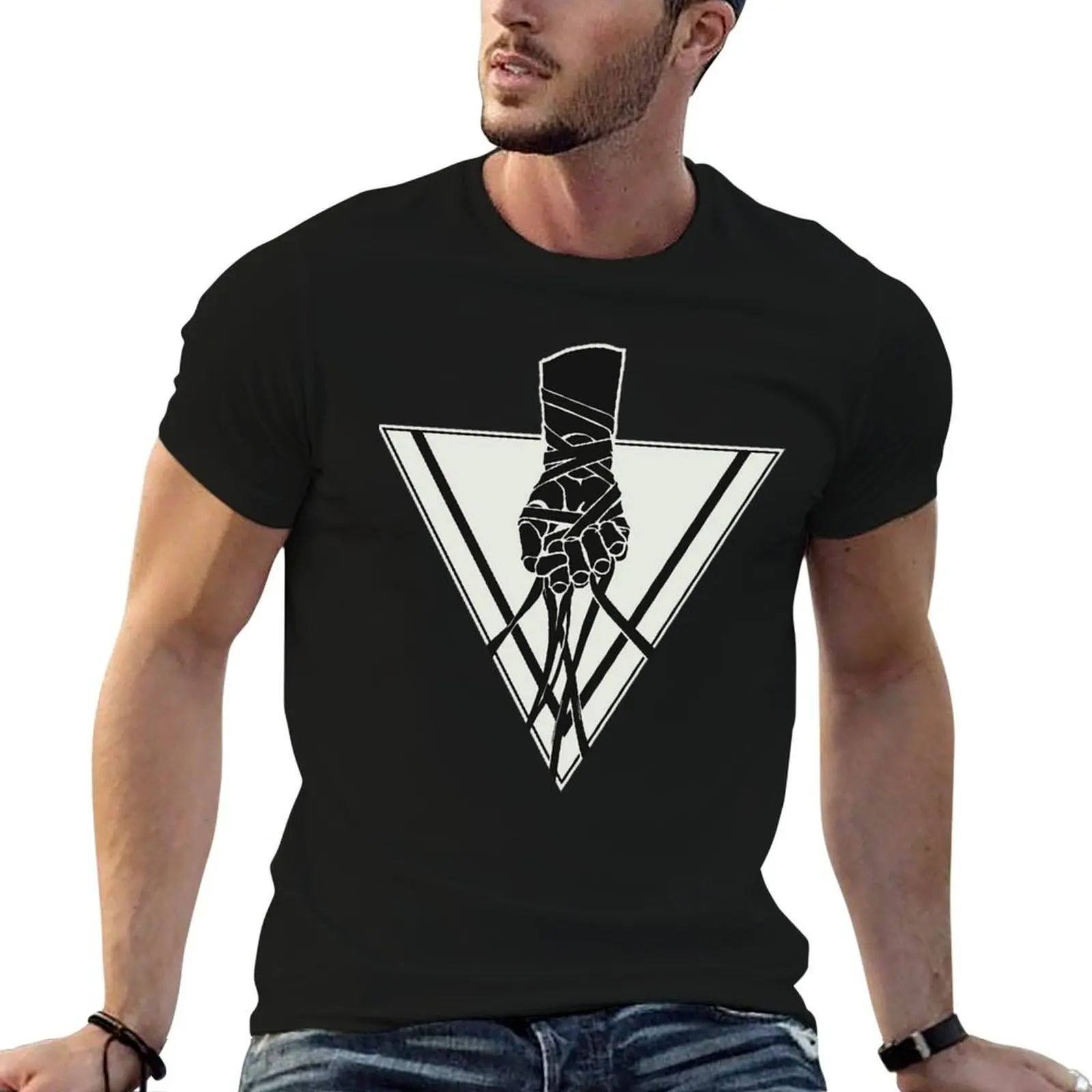Футболка Handler Walter Emblem from Armored Core VI, мужские футболки с рисунком, черная хлопковая футболка, однотонная мужская упаковка, футболка