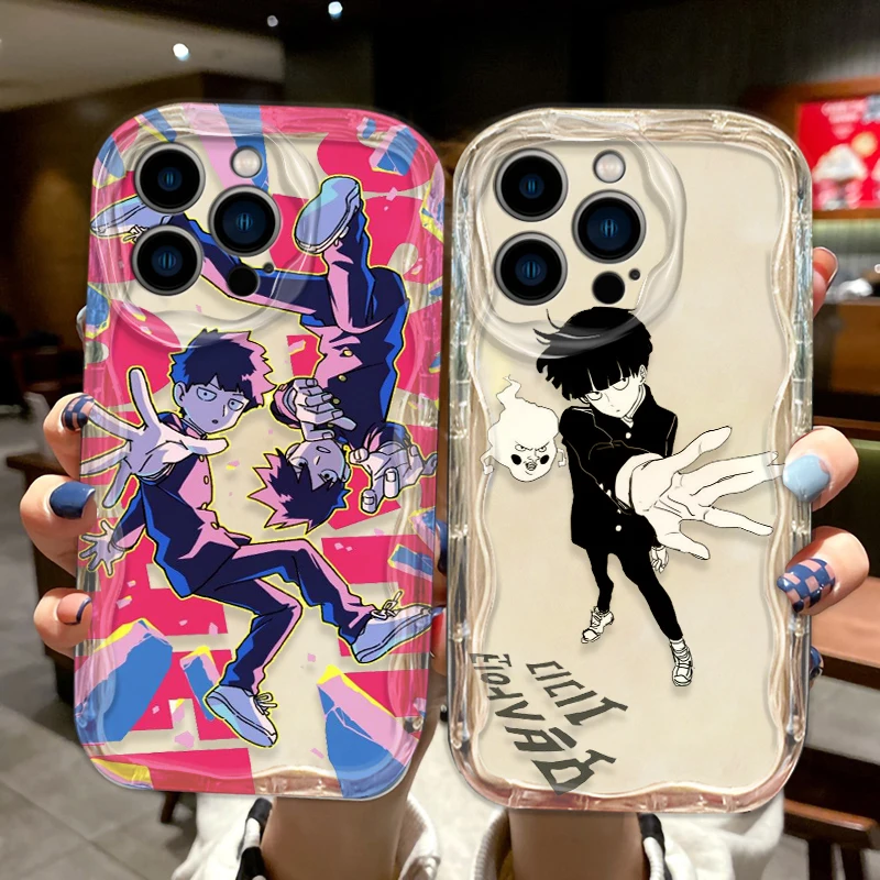 Фото Чехол с комиксами Mob Psycho 100 для Apple iPhone 15 14 13 12 11 Pro X XR XS Max Plus 8 7 Plus SE Wave Oil, чехол для телефона №2