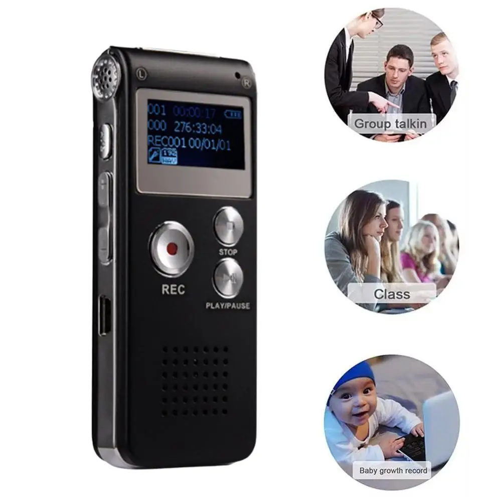 Фото Диктофон MP3-плеер Мини-звуковой аудиорекордер Профессиональная мини-вспышка MP3-накопитель Запись WAV USB-диктофон-плеер L3E0 №5