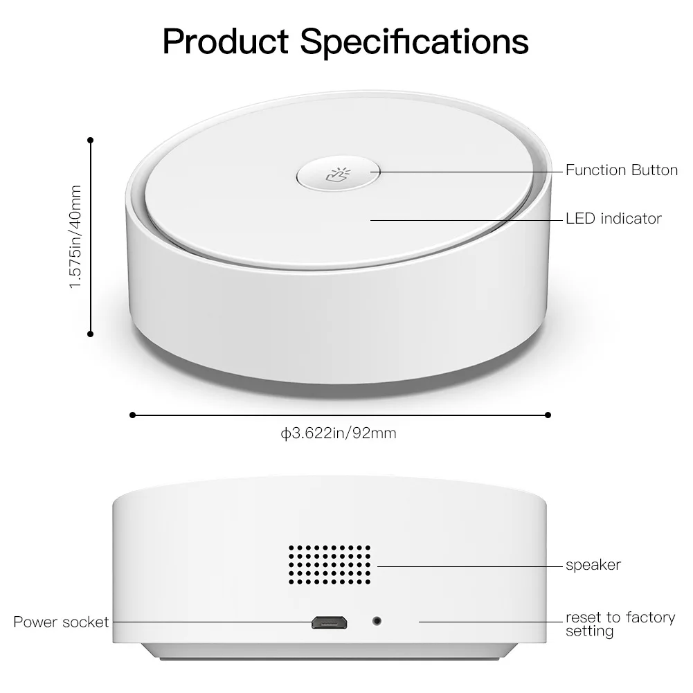 Tuya WiFi Bluetooth Zigbee Беспроводной многорежимный интеллектуальный шлюз Сцена Связывание моста Приложение Дистанционное управление Таймером Хост управления домом (art.: 3920d12ec63a3) - 3920d12ec63a3