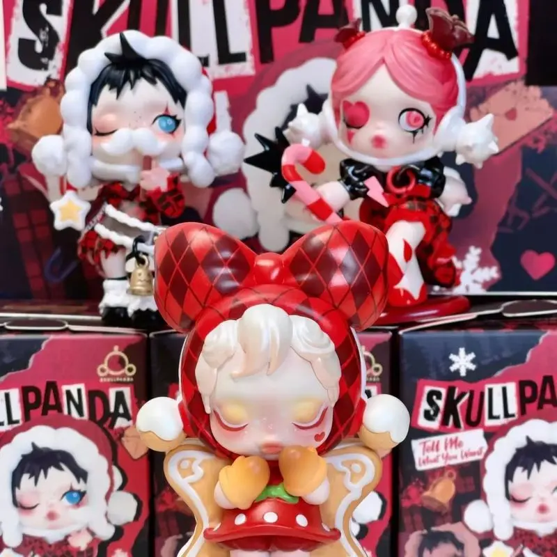 Фото Новая оригинальная фигурка Skullpanda Tell Me What You Want Series, рождественская ограниченная серия, модель Let It Snow, милая, как я желание девушки №2