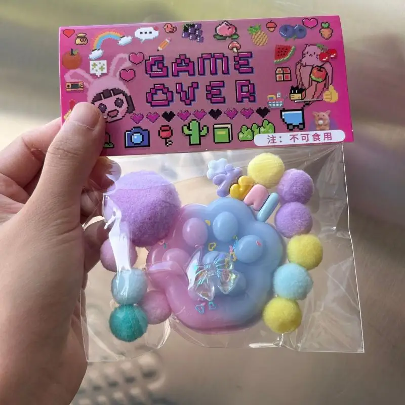 Фото Лидер продаж, милая Желейная воск Miniso Kawaii, не и Le, кукла, игрушки Kuromi, мультяшный милый детский Желейный клей, маленькая игрушка, модный подарок, новинка, 2 шт. №4
