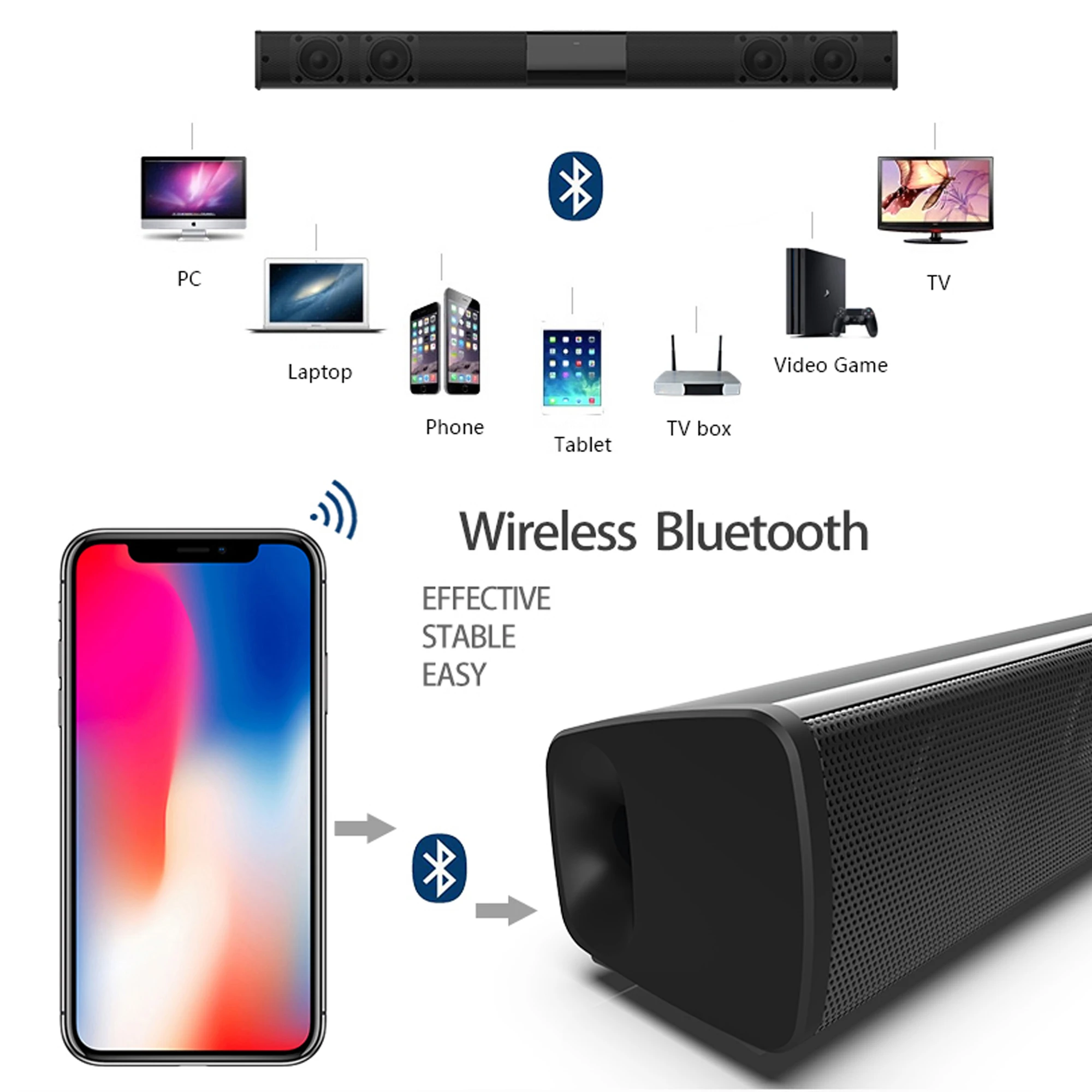 Фото Bluetooth-колонка, сабвуфер высокой мощности, с пультом ДУ №2