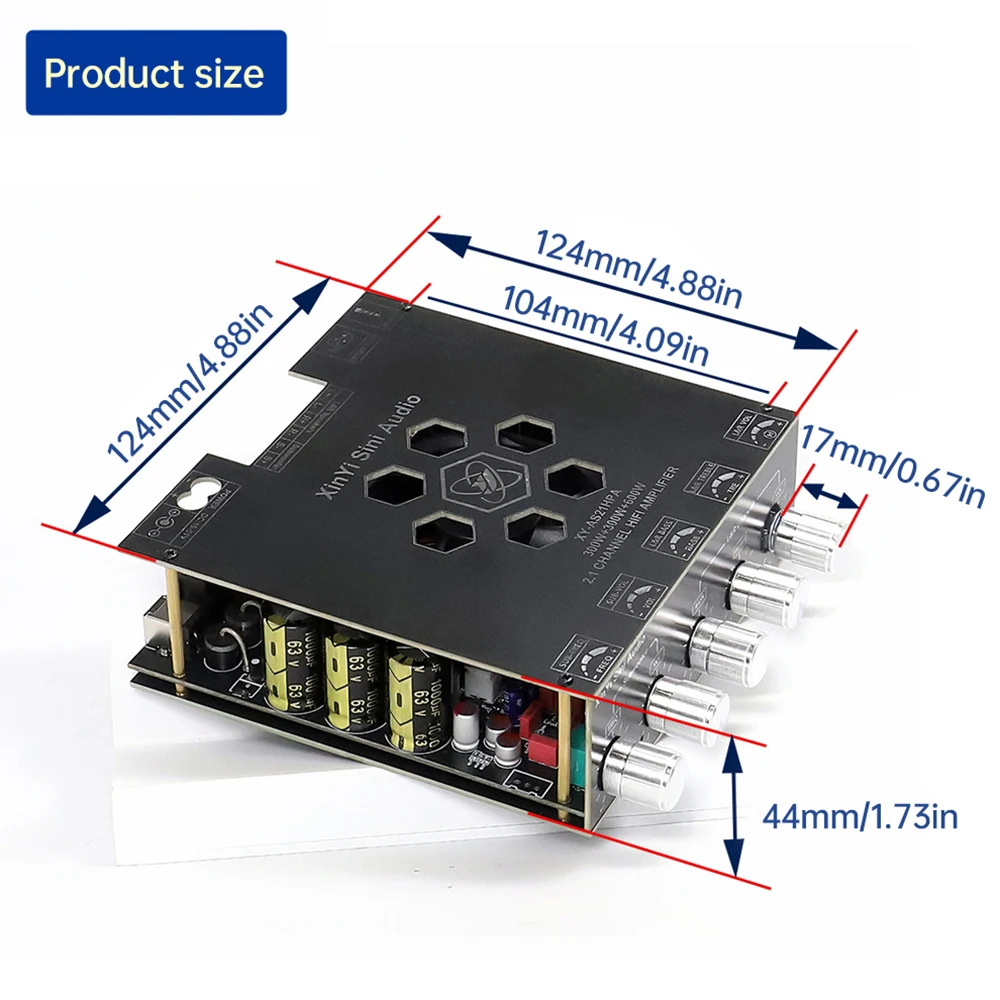 Фото DC19-50V TPA3255 аудиофильский HIFI цифровой аудиоусилитель плата источник питания 300 Вт + 300 Вт высокая мощность 2.1 двухканальный стерео модуль №4