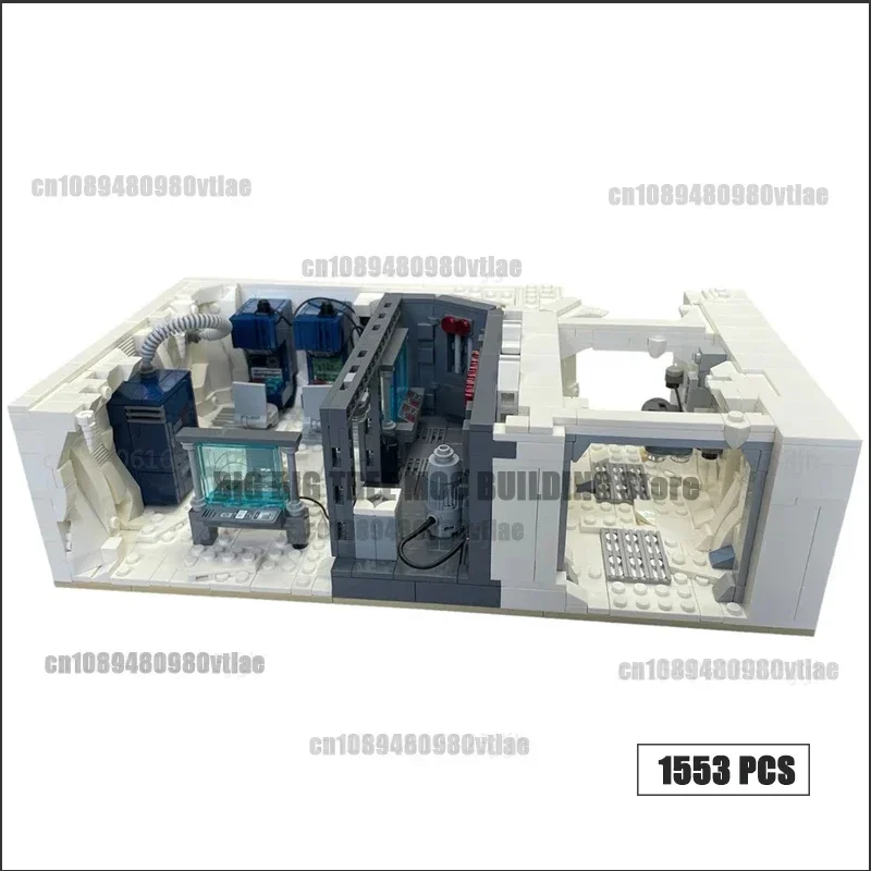 Фото База сцены фильма Hangar Bay MOC, строительные блоки, медицинский залив с технологией коридора, кирпичи, командный центр, игрушки, подарки №3