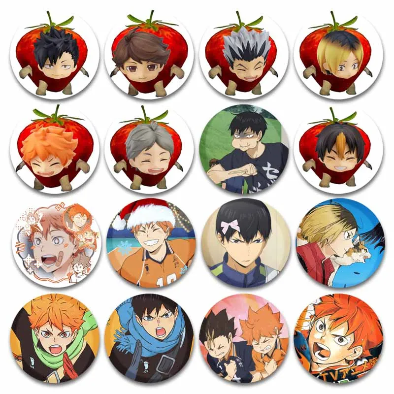 Классическая брошь в стиле аниме Haikyuu, персонаж мультфильма Shoyo Hinata Kenma Kozume, значок, креативная забавная булавка для одежды, рюкзак