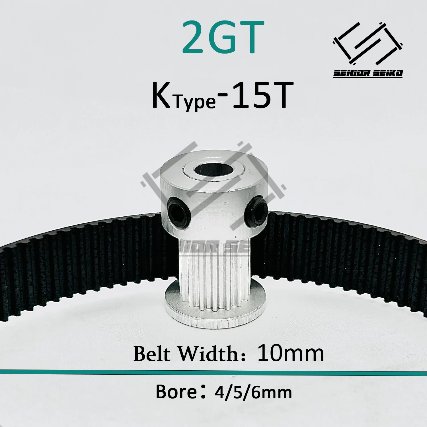 Фото Комплект 2GT 2M 15 зубьев 60T GT2 60 зубьев 15T Комплект шкивов ремня ГРМ Ширина ремня 10 мм Отверстие 4 ~ 14 мм 4:1 Комплект синхронного шкива колеса №2