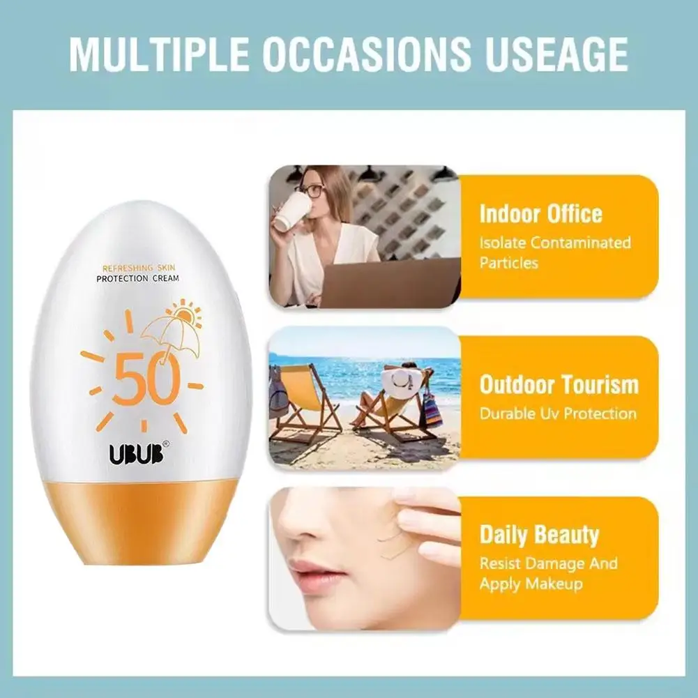 Солнцезащитный крем SPF50, отбеливающий изоляционный лосьон, УФ-уход, освежающий, 50 мл, управление водой, стойкое увлажняющее масло для лица L1Y1 (art.: 3920c5ff77f08) - 3920c5ff77f08