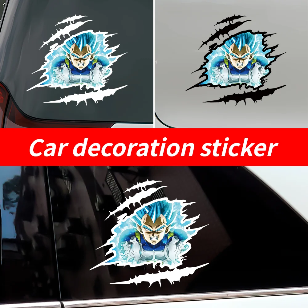 Vegeta аниме автомобильная водостойкая наклейка солнцезащитная наклейка крышка царапины графическая наклейка для авто внедорожник наклейка на мотоцикл аксессуары
