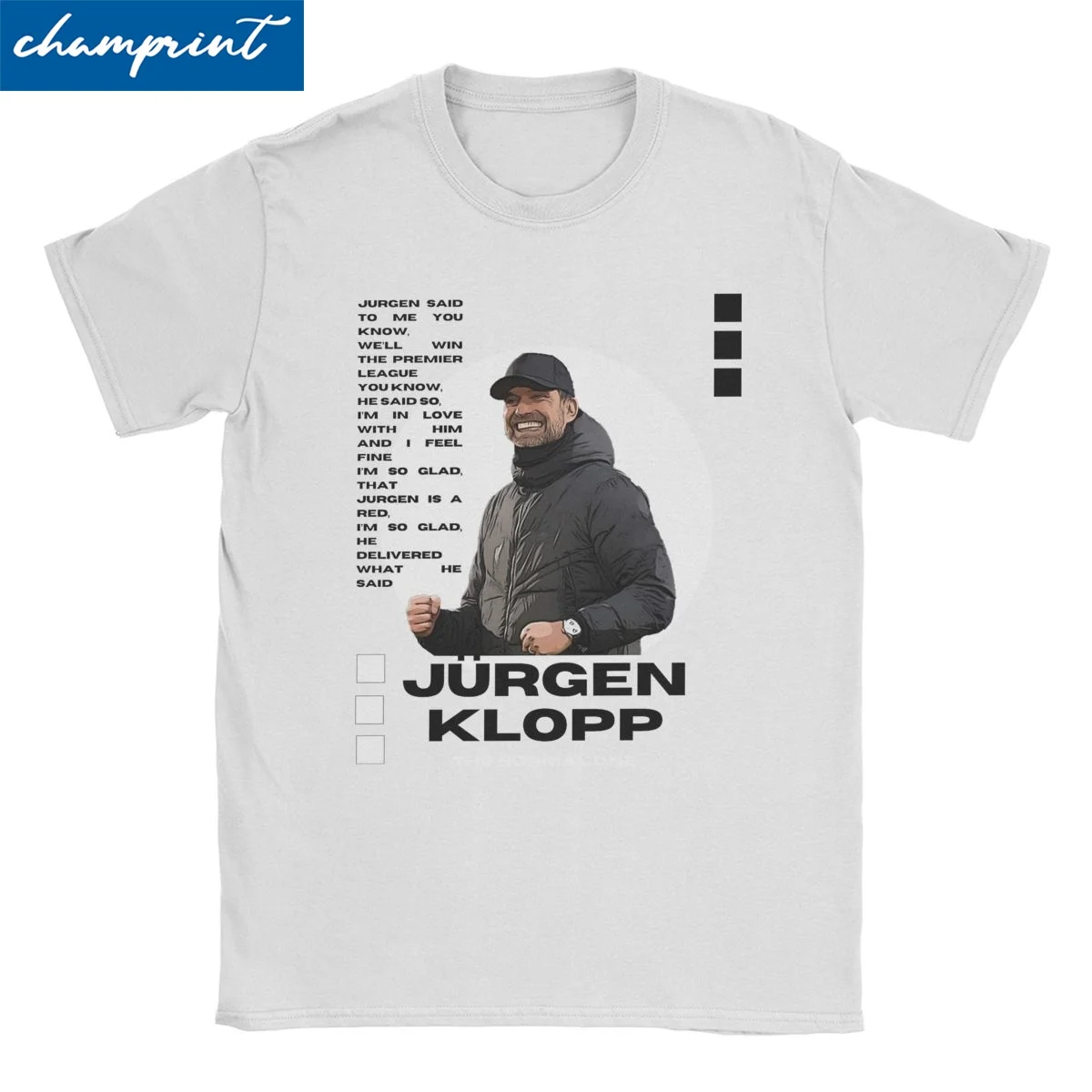 Мужская и женская красная футболка Jurgen Klopp, 100% хлопковые топы, забавная футболка с коротким рукавом и круглым вырезом, футболки