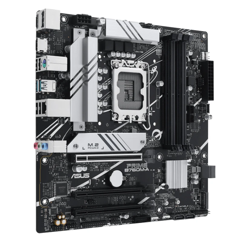Фото Материнская плата ASUS PRIME B760M-A Intel B760 LGA 1700 mATX с PCIe 4,0, DDR5, 2 слота M.2, Realtek 2,5 ГБ Ethernet, DisplayPort №3
