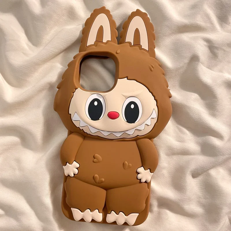 3d чехол Labubu для телефона Iphone, Силиконовый противоударный чехол для Iphone 15, Iphone 15 Pro, чехол для телефона Iphone 14, изысканный подарок