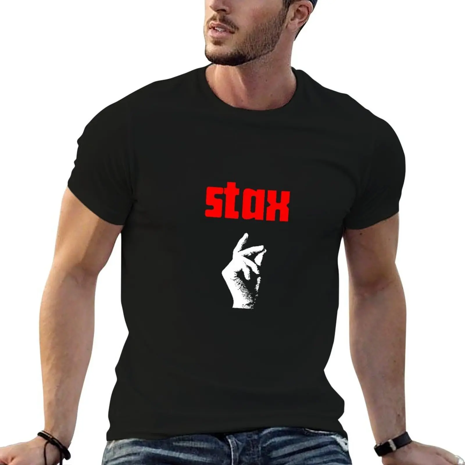 Классическая футболка Stax, мужская упаковка, белая хлопковая футболка, футболка из 100% хлопка