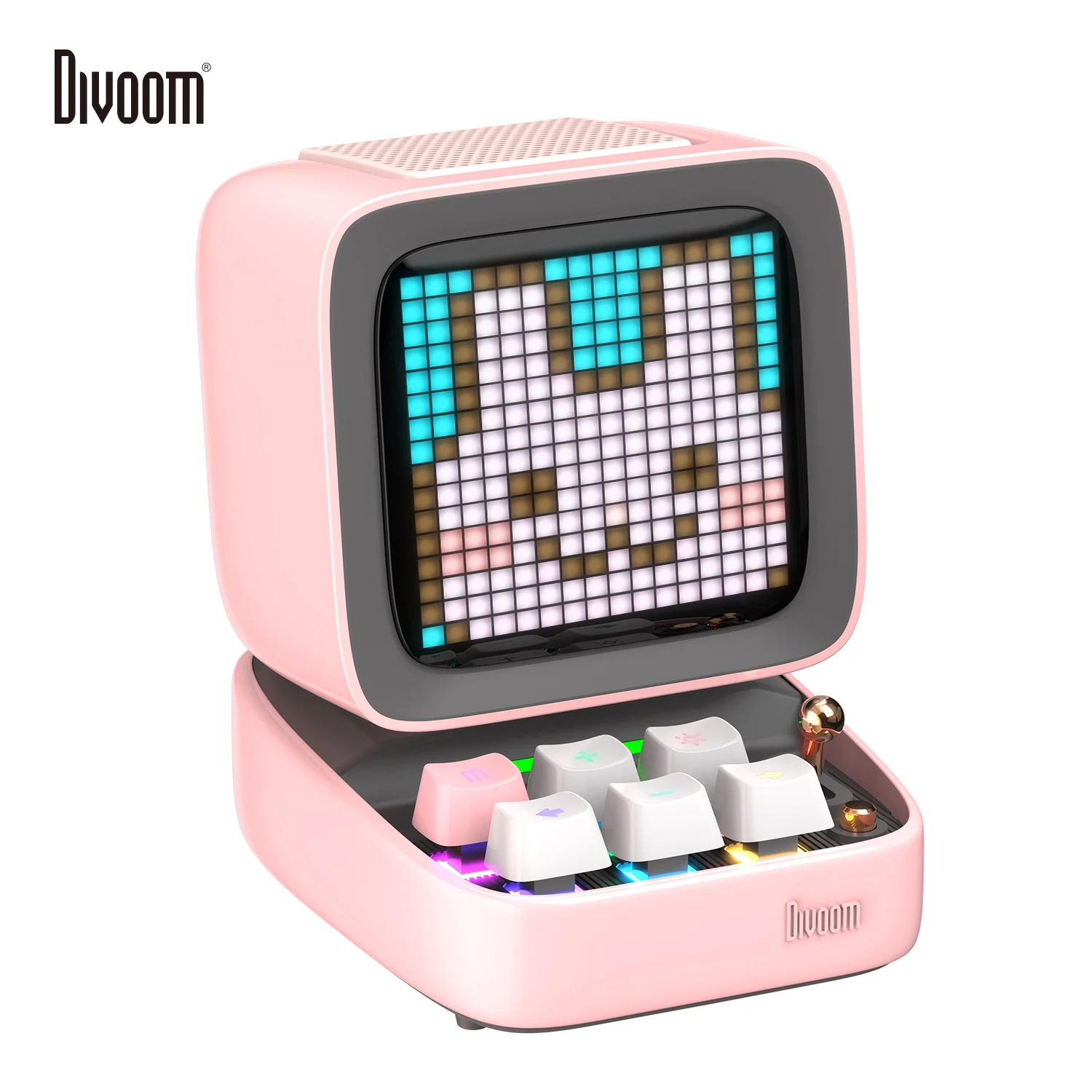 Divoom Ditoo-Pro портативный Bluetooth-динамик Ретро пиксельный художественный будильник DIY светодиодный дисплей доска, милый подарок украшение для дома