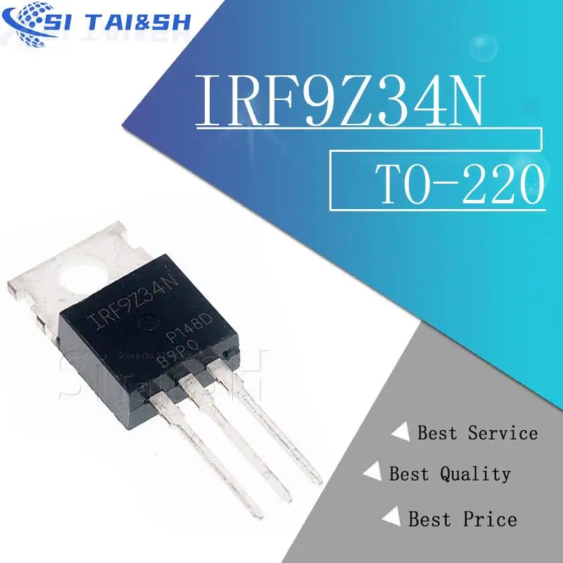 10 шт./лот IRF9Z34N IRF9Z34 IRF9Z34NPBF MOSFET MOSFT PCh -55V -17A 100mOhm 23.3nC TO-220 Новый оригинал