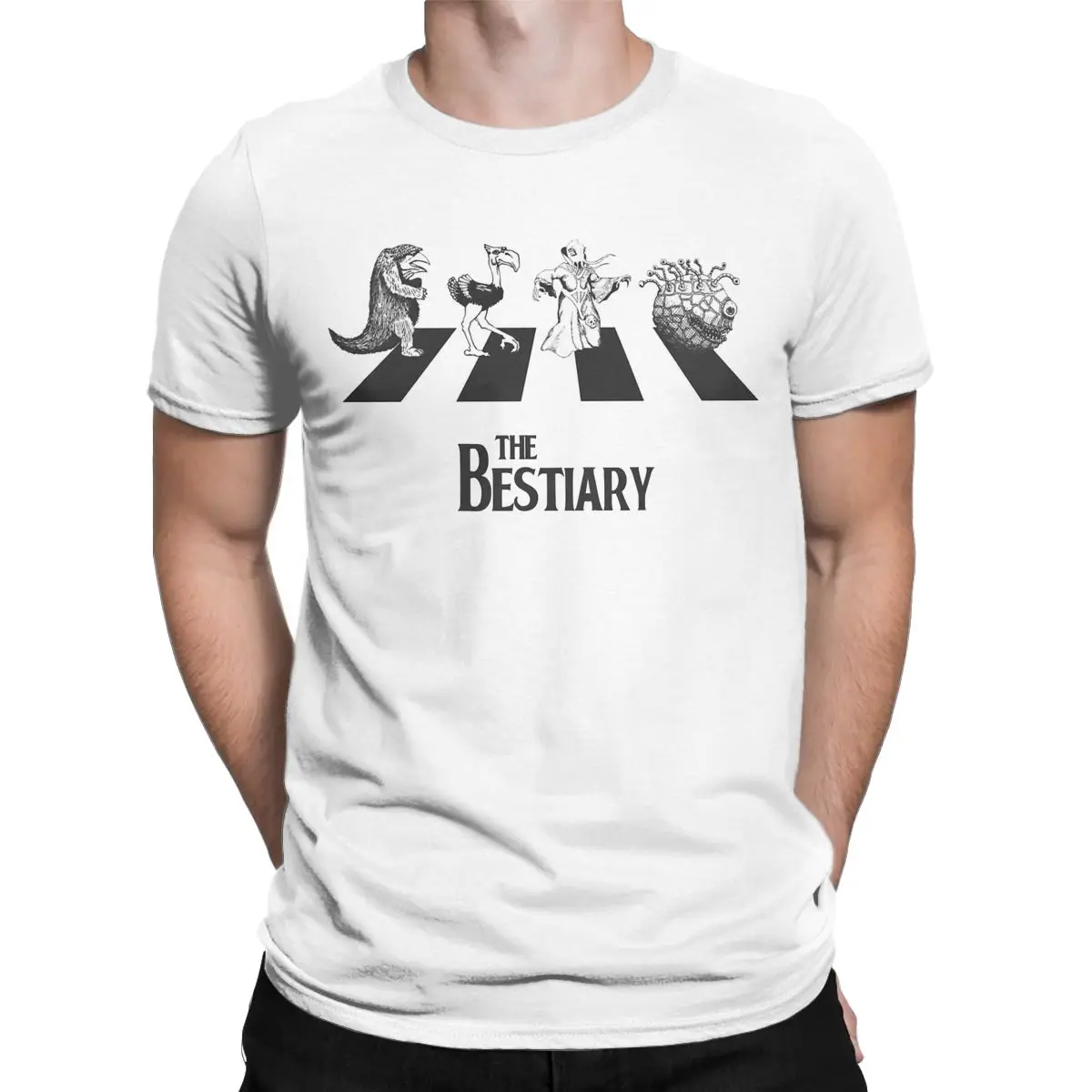 Мода DnD The Bestiary Mind Flayer мужские футболки с круглым вырезом хлопковые футболки с коротким рукавом Футболка 4XL 5XL одежда