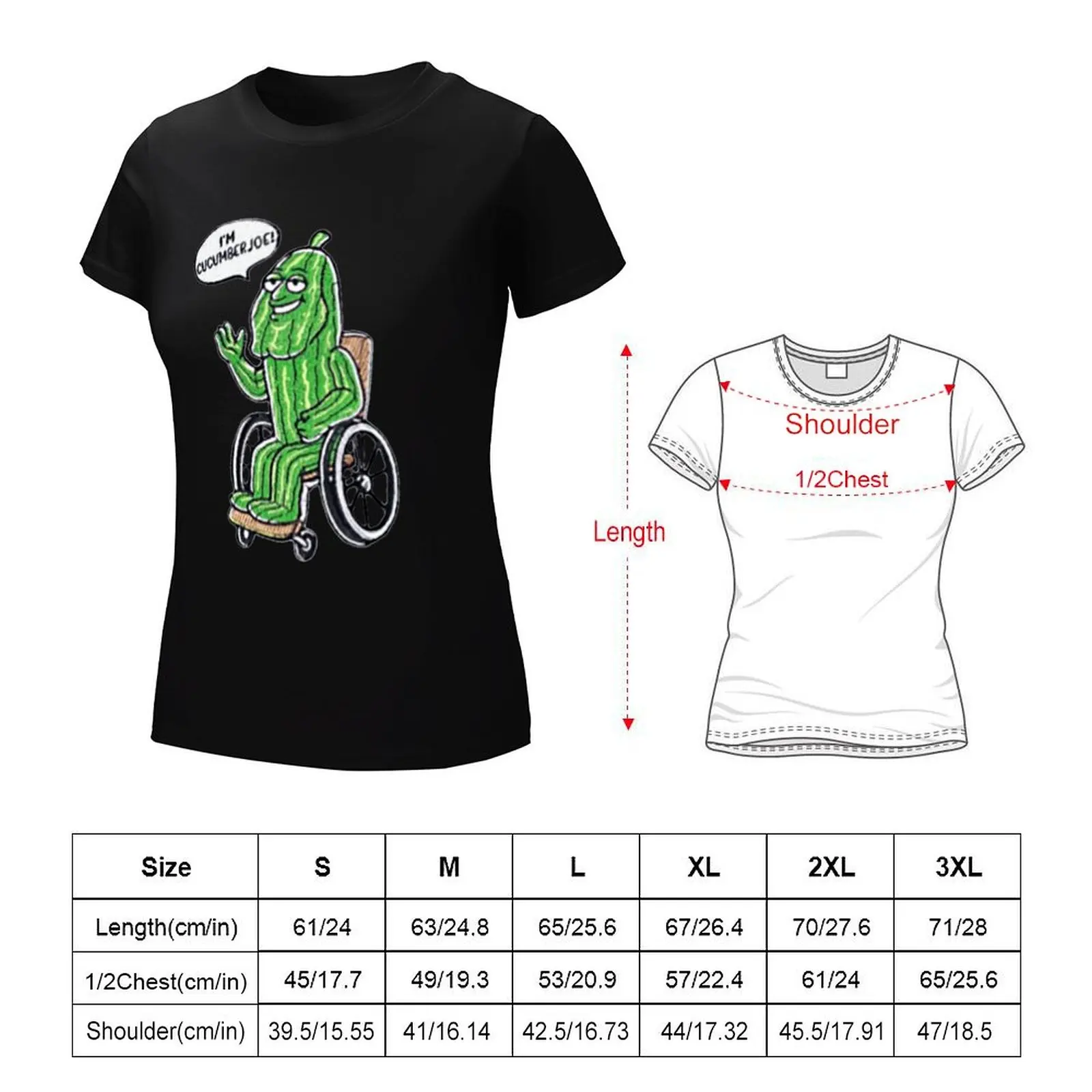 Я огурец Джо! Coolshirtzcold (репродукция) Футболка большого размера, милые топы, женские футболки с графическим рисунком (art.: 3920c7f451fe4) - 3920c7f451fe4