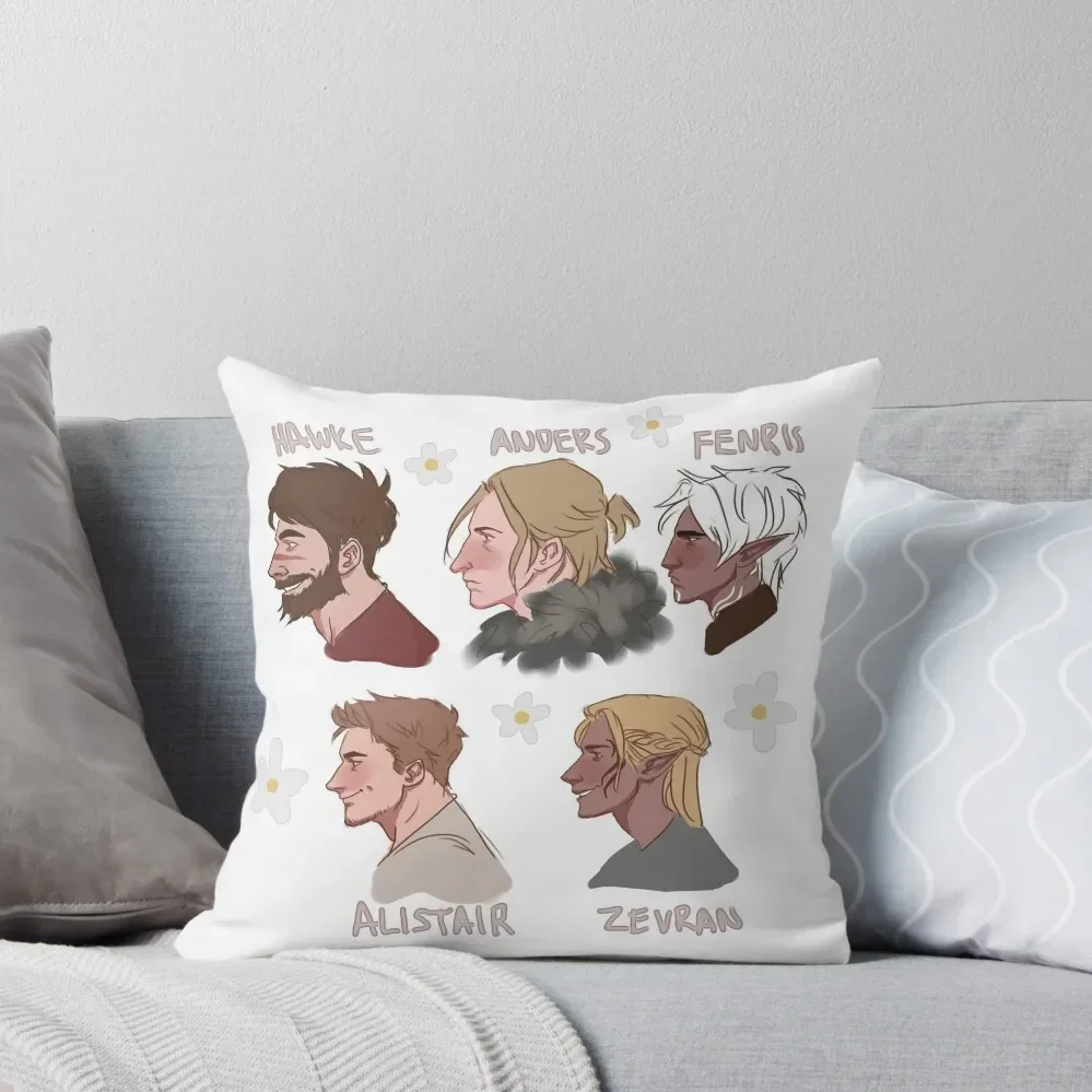 Декоративная подушка Dragon Age Boys - Hawke, Anders, Fenris, Alistair, Zevran, подушки для сна, декоративная подушка для дивана