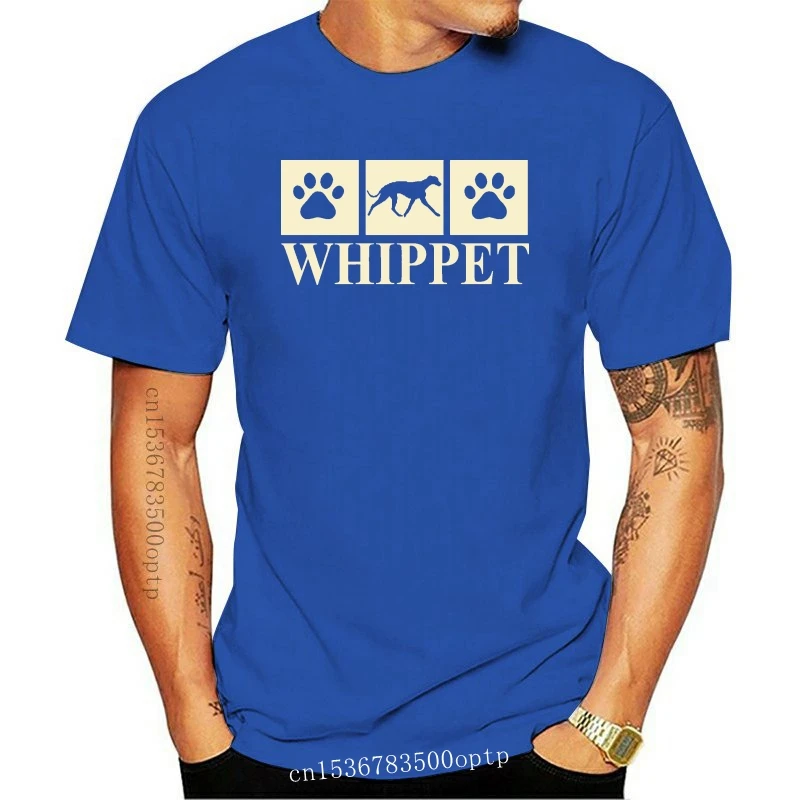 Kaus Gambar Cetak Tampan Kaus Siluet Whippet Pendek Leher Kru Bar Kaus карандаш Anjing-Kaus Lengan Pendek Pria