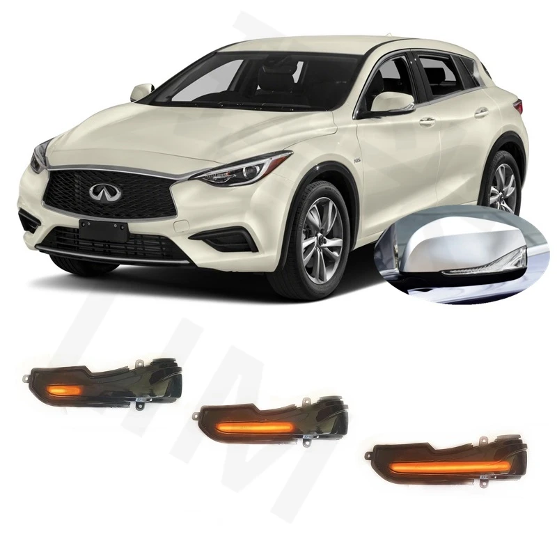 Для Infiniti QX30 H15 2015 2016 2017 2018 2019 последовательный светодиодный динамический индикатор боковое зеркало указатель поворота