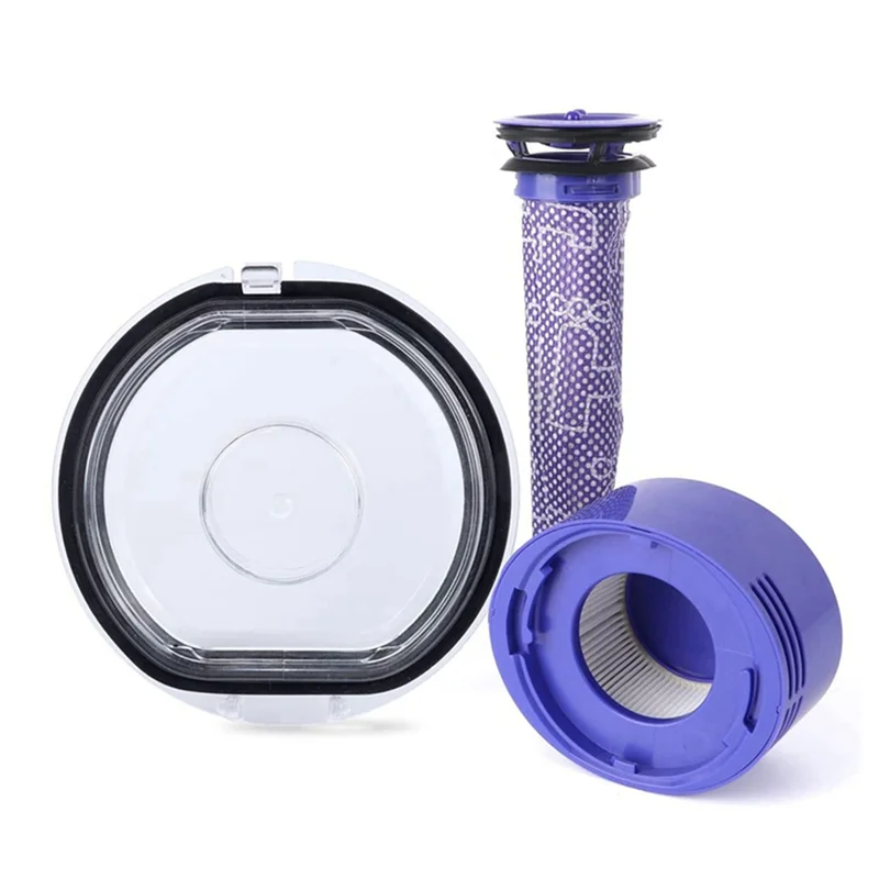 Крышка пылесборника с уплотнительным кольцом для Dyson V7 V8 с набором HEPA-фильтров до и после