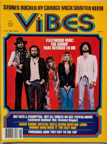 1 шт., Журнал Vibes May 1978 Fleetwood Mac, Queen, Bee Gees, Led Zeppelin, Foreigner