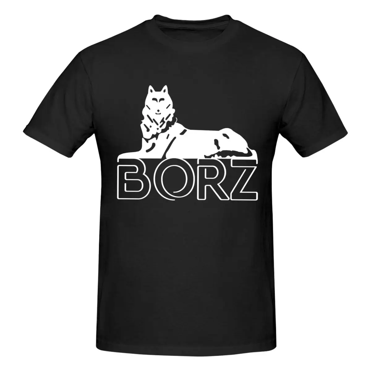 Мужская потрясающая футболка Chechen Borz Wolf, винтажная рубашка большого размера с круглым вырезом и хлопковыми рукавами на заказ, аниме-рубашка