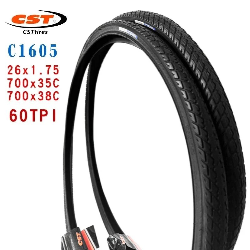 Шины для горного велосипеда CST C1605, 26 дюймов, 26x1,5, шоссейный велосипед, 700x35C, 38C, износостойкие, устойчивые к ударам, детали велосипеда